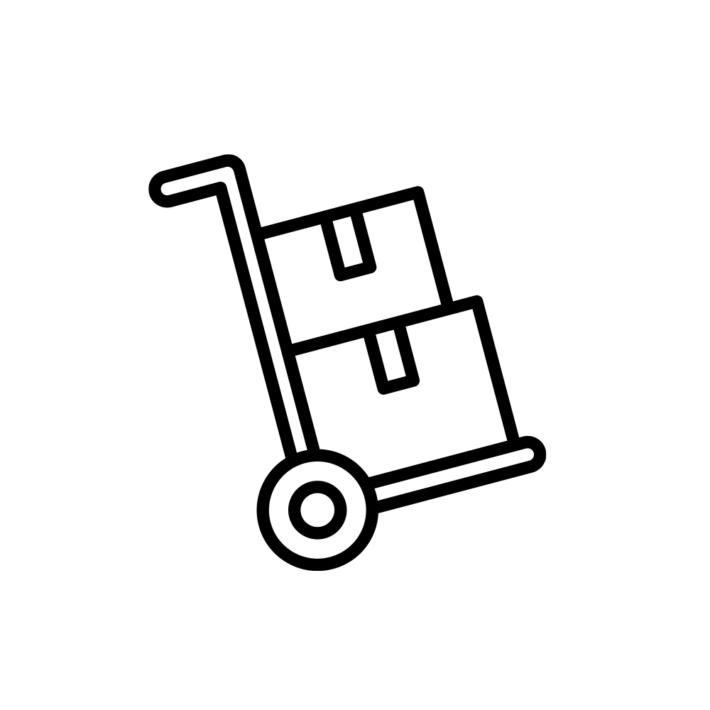 Carrello manuale per movimentazione scatole o carichi leggeri