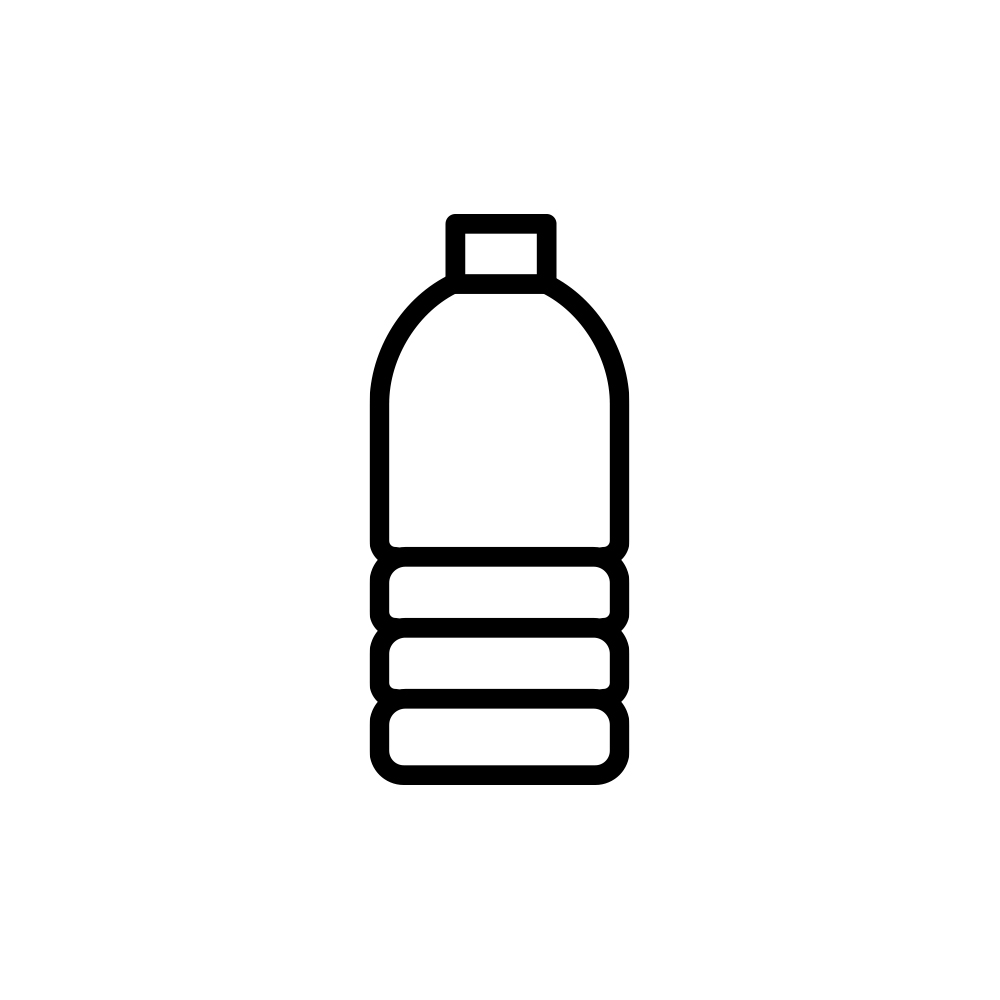 Icona bottiglia in plastica – contenitore riciclabile